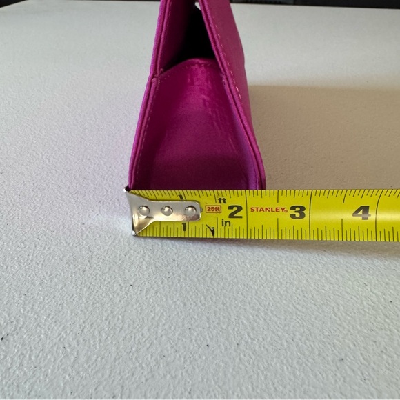 The Attico Clutch Fuchsia Pink Satin